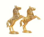 Jumping Horse Set Metal Statue for Wealth